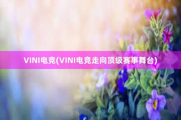 VINI电竞(VINI电竞走向顶级赛事舞台)