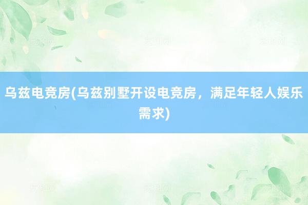 乌兹电竞房(乌兹别墅开设电竞房，满足年轻人娱乐需求)