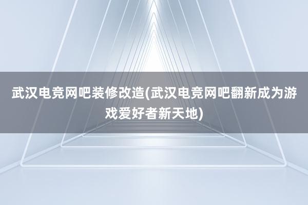 武汉电竞网吧装修改造(武汉电竞网吧翻新成为游戏爱好者新天地)