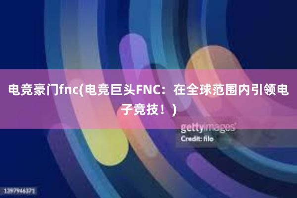 电竞豪门fnc(电竞巨头FNC：在全球范围内引领电子竞技！)