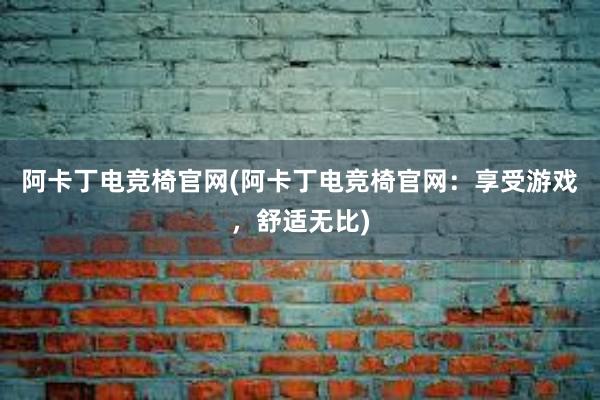 阿卡丁电竞椅官网(阿卡丁电竞椅官网：享受游戏，舒适无比)