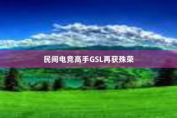 民间电竞高手GSL再获殊荣