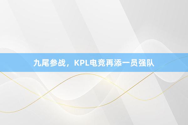 九尾参战，KPL电竞再添一员强队