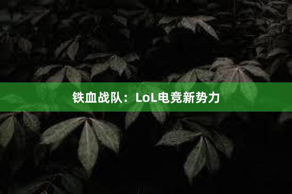 铁血战队：LoL电竞新势力