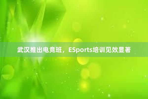 武汉推出电竞班，ESports培训见效显著