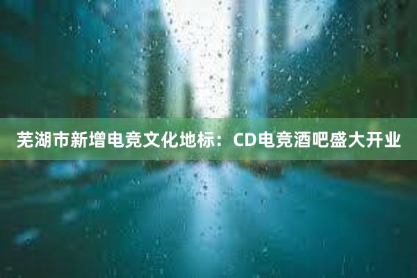 芜湖市新增电竞文化地标：CD电竞酒吧盛大开业